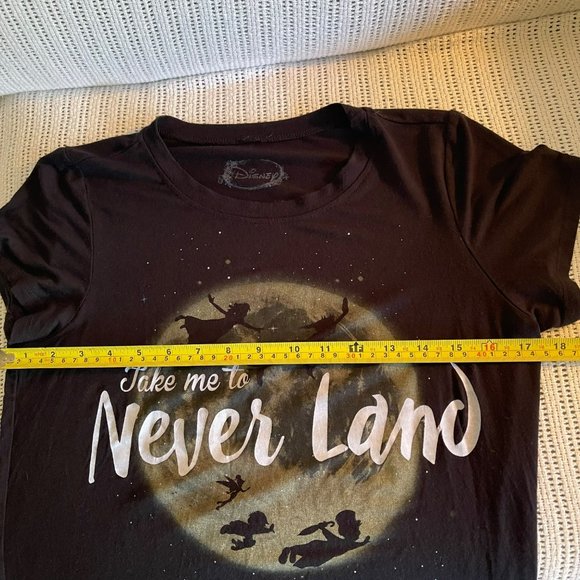 Disney Take Me to Never Land black t-shirt, size small - Picture 7 of 10